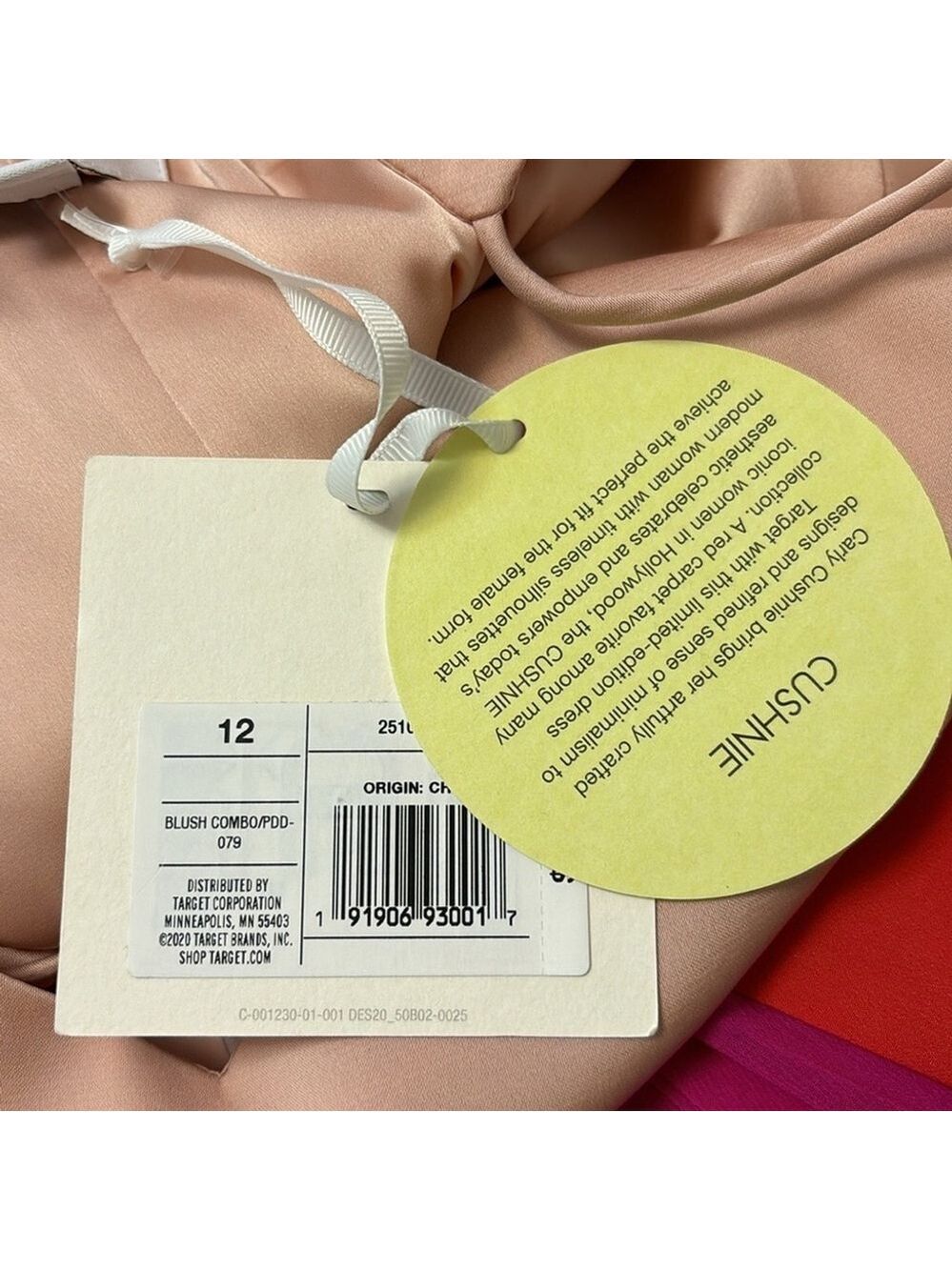 CUSHNIE X Target satin dress sleeveless lined pleated skirt pink red size 12 NEW - Picture 7 of 12